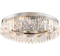 Хрустальный потолочный светильник круглый Indigo V000360