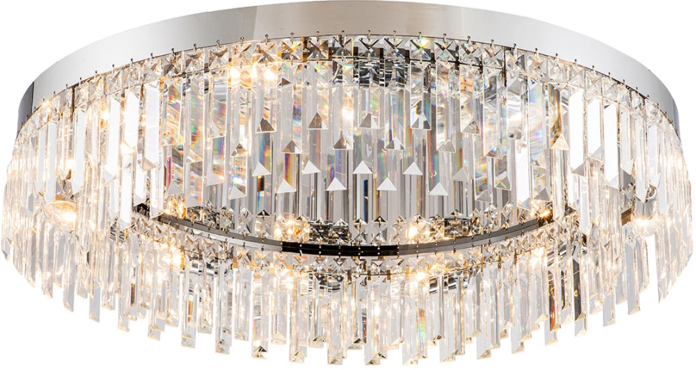 Хрустальный потолочный светильник круглый Indigo V000360