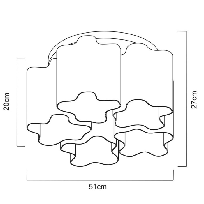 Потолочная люстра ArteLamp SERENATA A3479PL-5CC