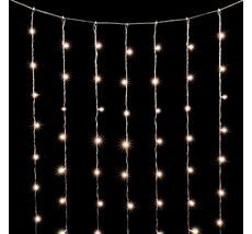 Гирлянда Занавес 2 x 2 м Тепло-Белый 220В, 400 LED, Провод Прозрачный ПВХ, IP20 PCL400NOT-10-2WW