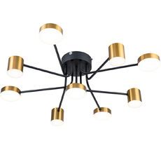 Потолочная люстра (+ночной режим) с пультом на штанге 10235/9 LED*110W Black/Brass Escada 10235/9LED_ESC