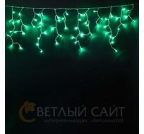 Гирлянда Бахрома 3,1 x 0,5 м Зеленая 220В, 150 LED, Провод Прозрачный ПВХ, IP54 02-057_BL
