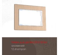 Рамка из алюминия для двойной розетки Arte Milano 503.12-double.shampan