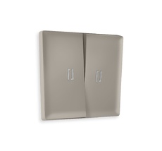 Лицевая панель для 2-кл выключателей с подсветкой QUANT Ambrella Volt ALFA AP3640_AMB