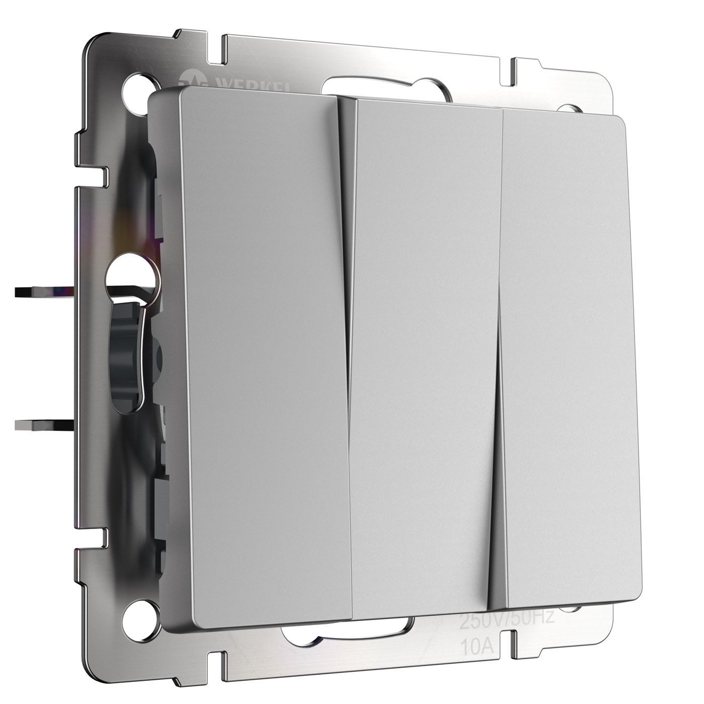 Выключатель трехклавишный Mechanism Silver Switch WL a051503_WR