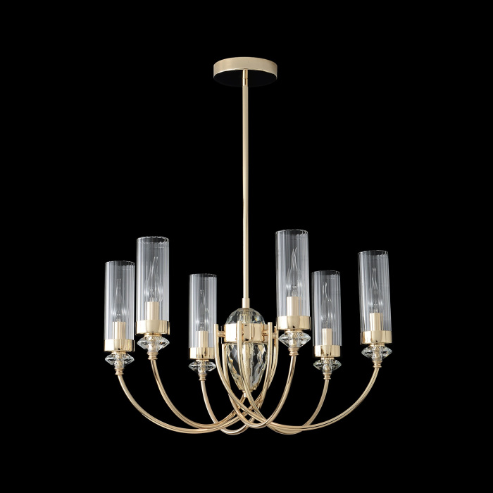 Подвесная люстра на штанге Crystal Lux SECRET SP6 GOLD_CR