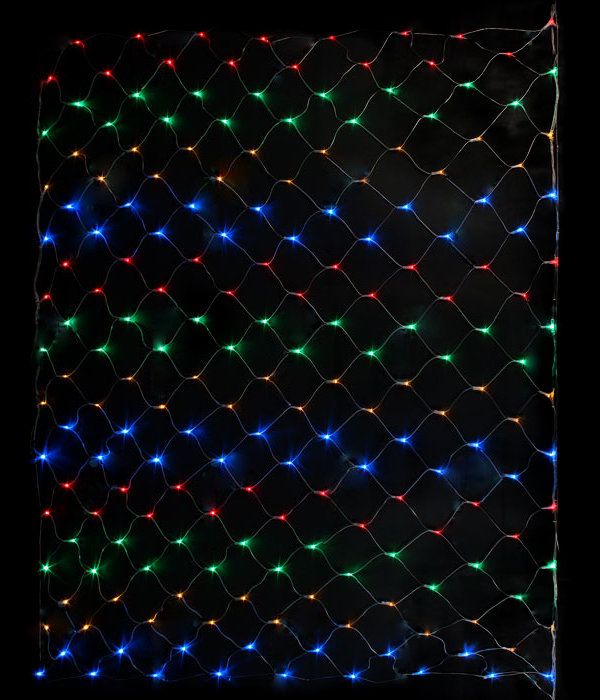 

Светодиодная Сеть 2 x 3 м Разноцветная Модульная 220В, 384 LED, Провод Прозрачный ПВХ, IP54 17-020, 17-020