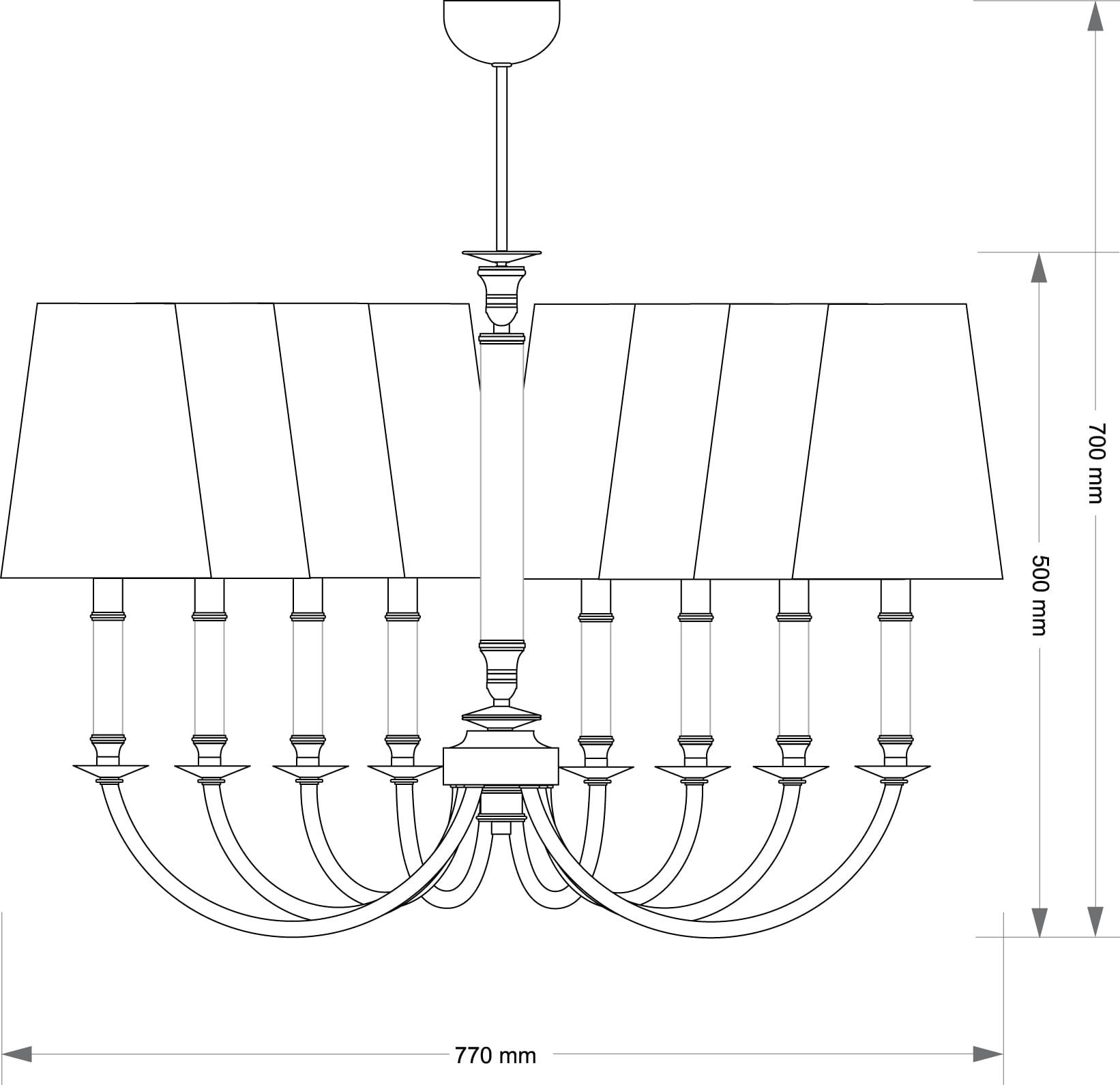 Подвесной светильник Kutek NAPOLI NAP-ZW-8(Z/A)