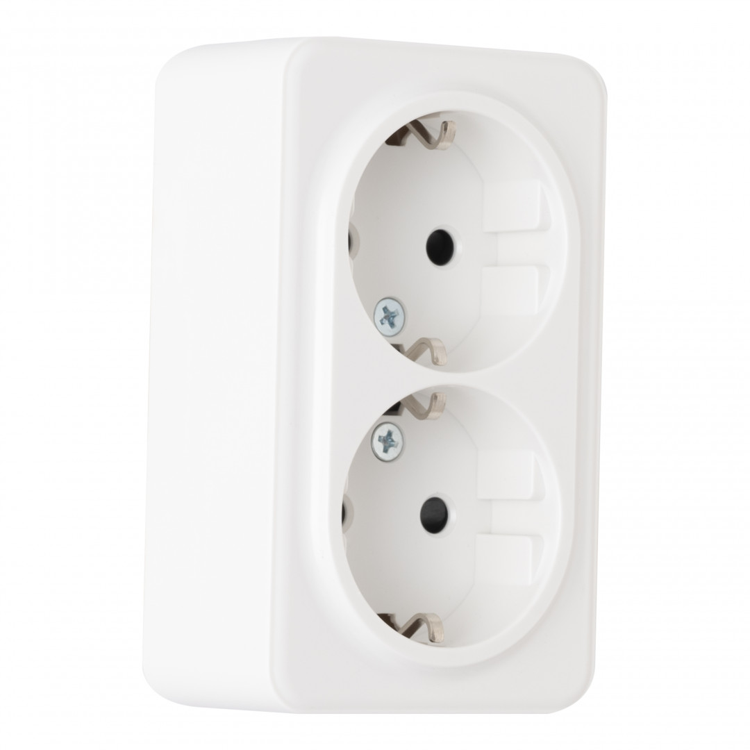 Розетка двойная с заземлением 16A 250V 40 Arte Milano 310.40-2.white