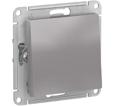 Выключатель встраиваемый одноклавишный (алюминий) Systeme Electric ATN000361