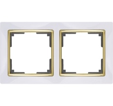 Рамка на 2 поста Snabb WL03-Frame-02-white-GD a051663_WR