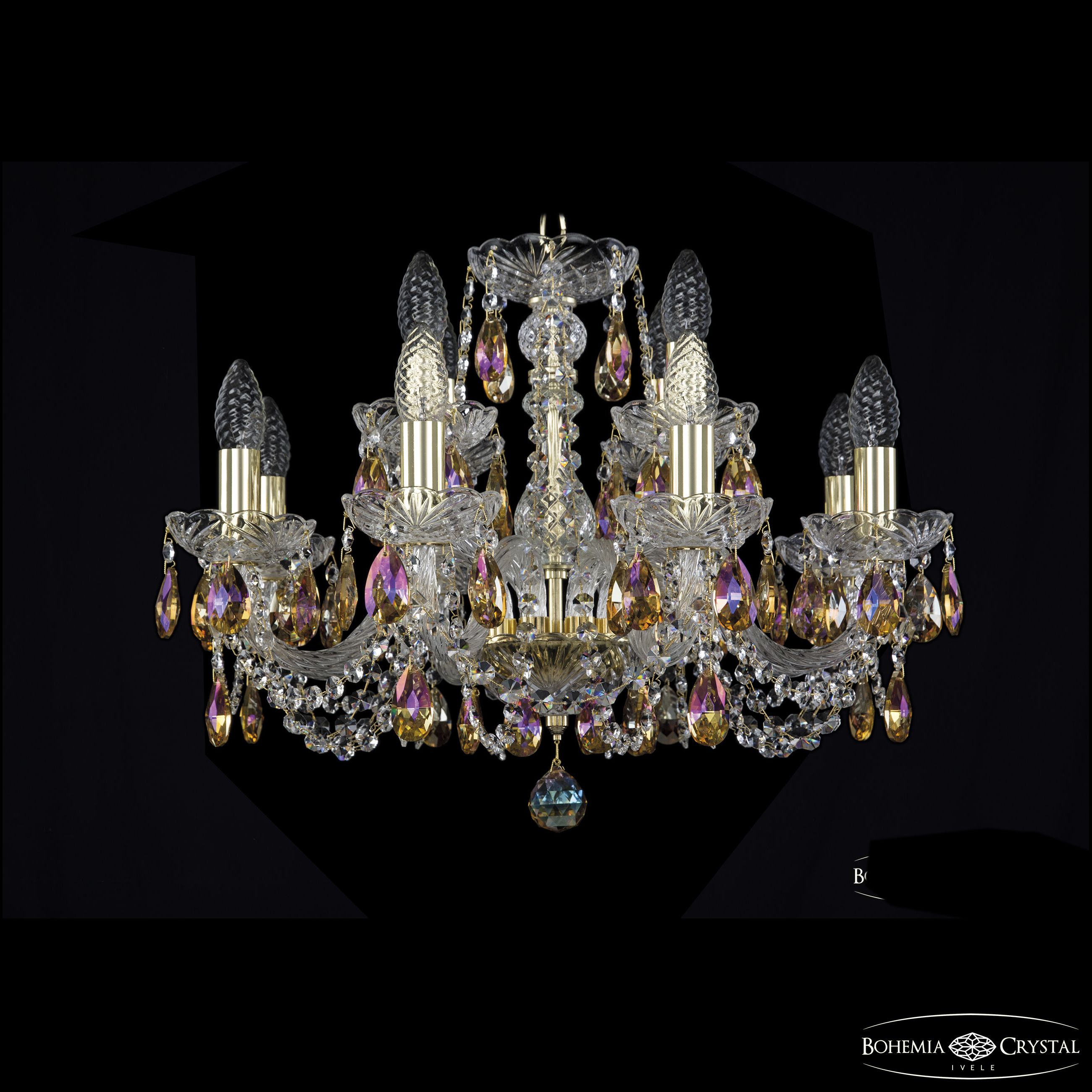 

Хрустальная люстра Bohemia Ivele 1402/8+4/195 G K777, 1402/8+4/195 G K777