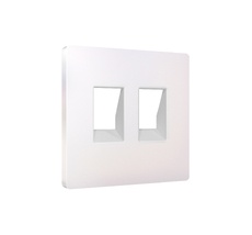 Лицевая панель ALFA для компьютерной/телефонной двойной розетки RJ-45/RJ-11 QUANT Ambrella Volt AP2121_AMB