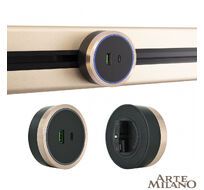 Трековая розетка Arte Milano track-sockets 380066TS LED/USB-Type-C Gold