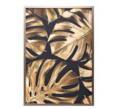 Холст Золотые листья монстеры-2 Garda Decor 89VOR-MONSTERA GOLDEN-2
