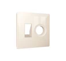 Лицевая панель ALFA для компьютерной/телефонной + TV розетки RJ-45/RJ-11 QUANT Ambrella Volt AP3125_AMB