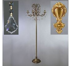 Торшер Ambiente ALICANTE 8888F/4 AB Leaf Crystal_BZ