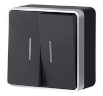 Выключатель двухклавишный с подсветкой Werkel Gallant a051144_WR