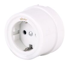 Розетка с заземлением Ретро WL18-03-01 a051312_WR