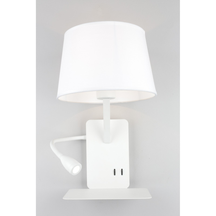 Бра на гибкой ножке для чтения с полкой Omnilux OML-62801-02