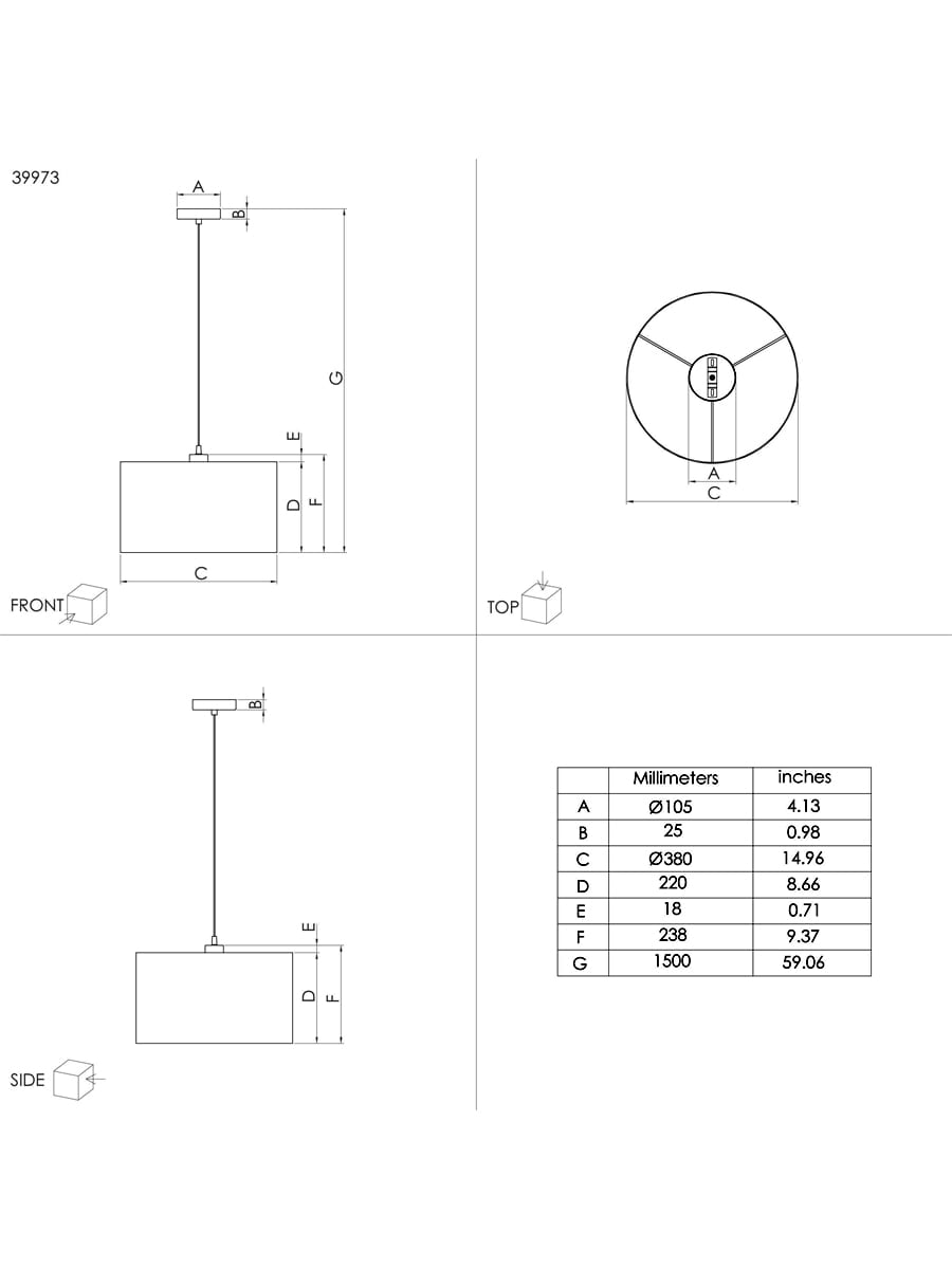 Подвесной светильник Eglo CASUARITA 39973
