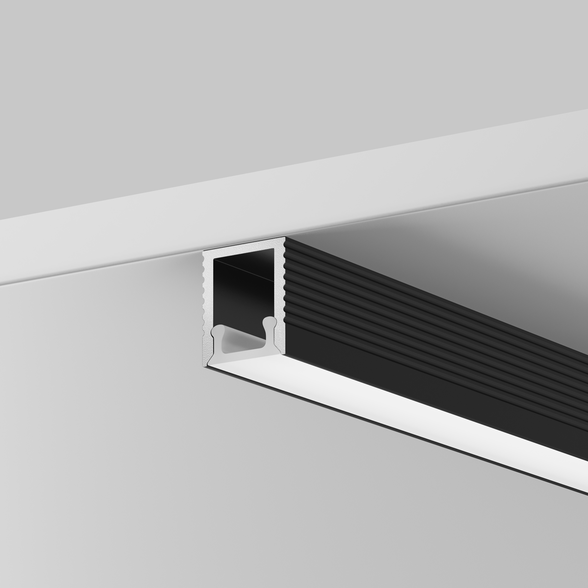 Алюминиевый профиль накладной 8x9 (Черный, 2 м), ALM-0809-B-2M Maytoni 631002_MY