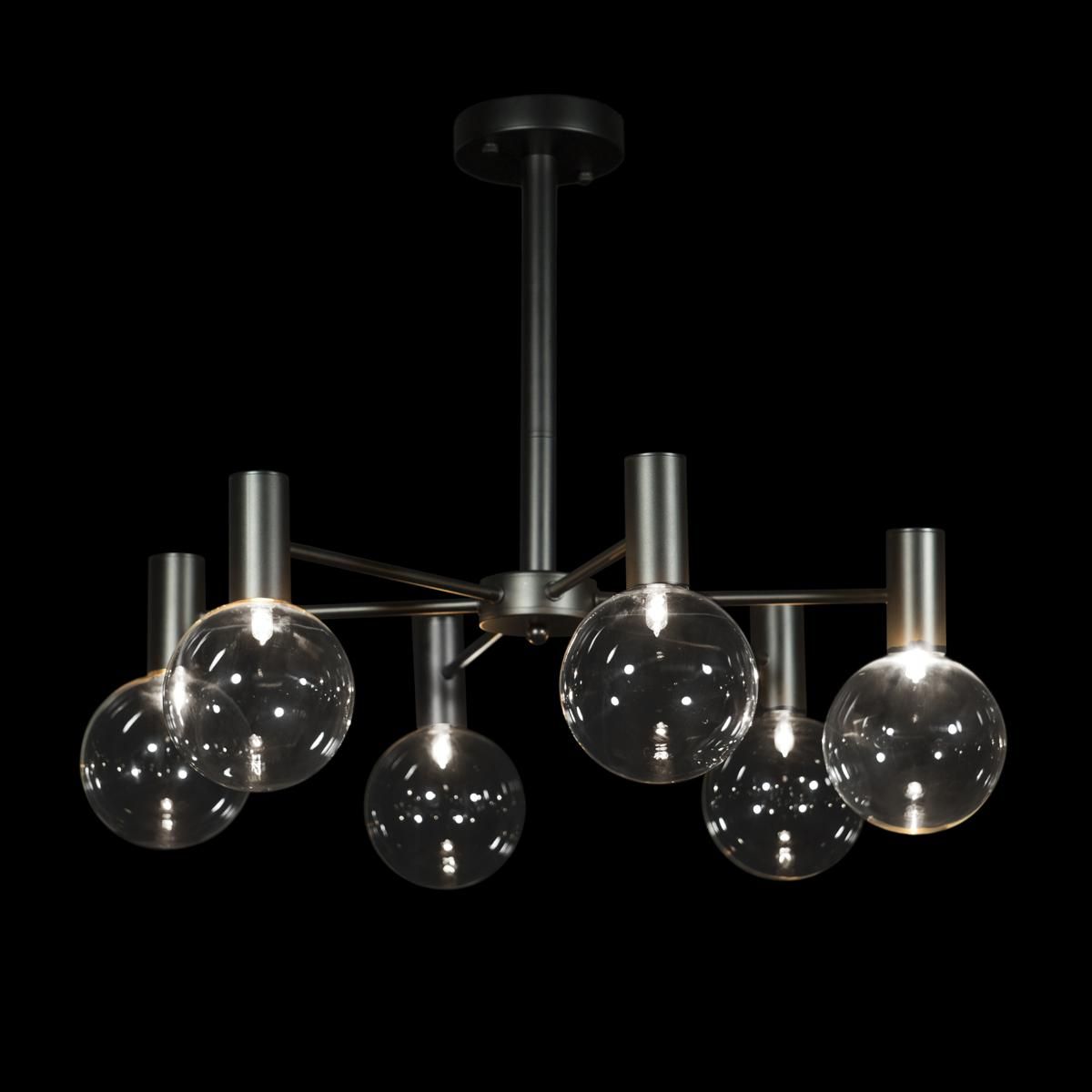 Потолочная люстра Loft IT на штанге Tiara 10045/6 Black_LF