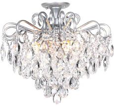 Потолочная люстра хрустальная E27*60W Escada 643/6P Silver_ESC