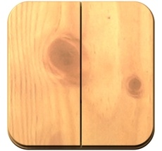 Выключатель накладной двухклавишный (ясень) Systeme Electric BLNVA105005