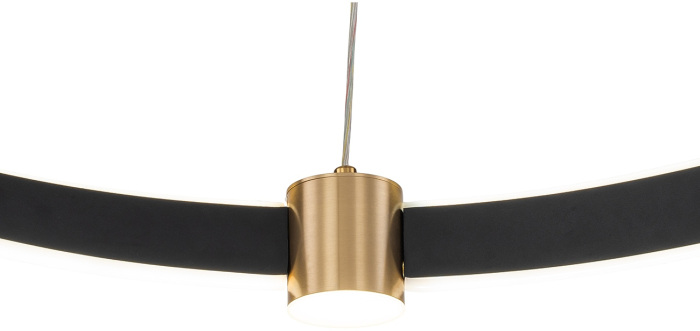 Подвесная люстра (+ночной режим) с пультом светодиодная (14014/B/1P Black) Indigo V000071L