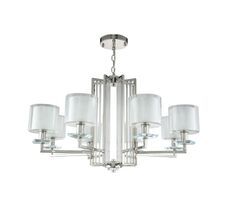 Подвесная люстра Crystallux NICOLAS NICOLAS SP-PL8 NICKEL/WHITE_CR