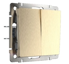 Выключатель двухклавишный Werkel WL10-SW-2G a051423_WR