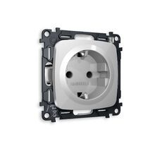 Розетка Ambrella Volt OMEGA с заземлением и шторками 2P+E 16A-250V QUANT MO407010_AMB