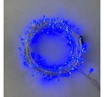 Гирлянда Нить 20м Синяя 24В, 200 LED, Провод Прозрачный Силикон, IP65 EST200-10-1B