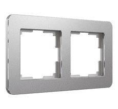 Рамка на 2 поста Platinum алюминий Werkel a059212_WR