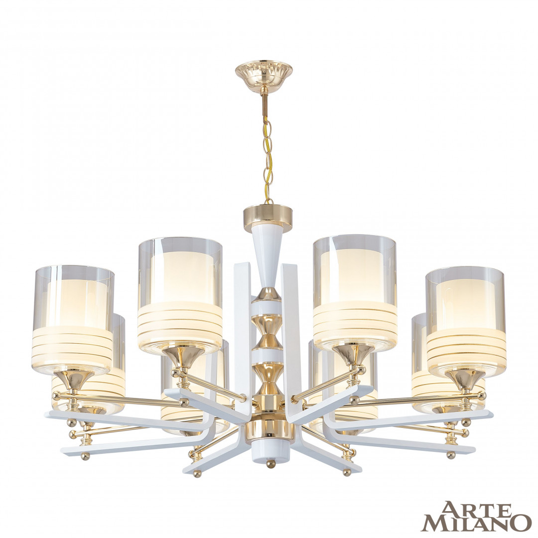 Подвесная люстра Arte Milano Florentina 306087/8 Wh/Gd