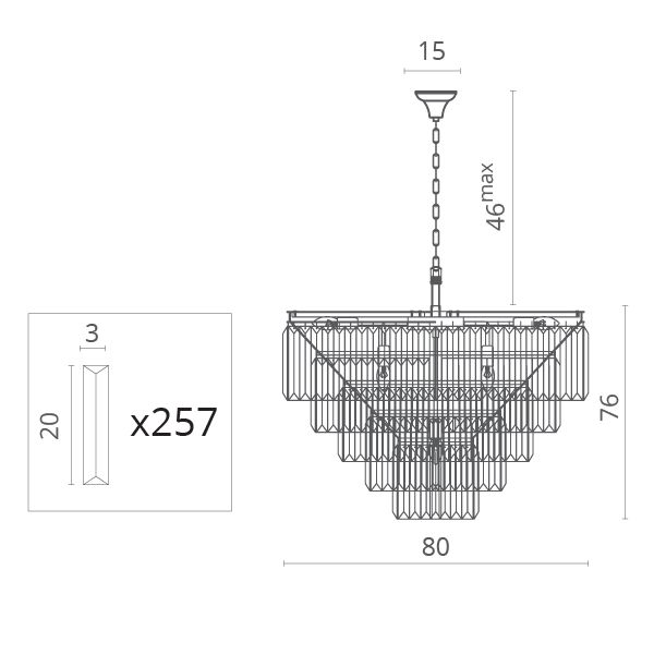 Подвесная люстра Divinare 3001/01 LM-13_DI