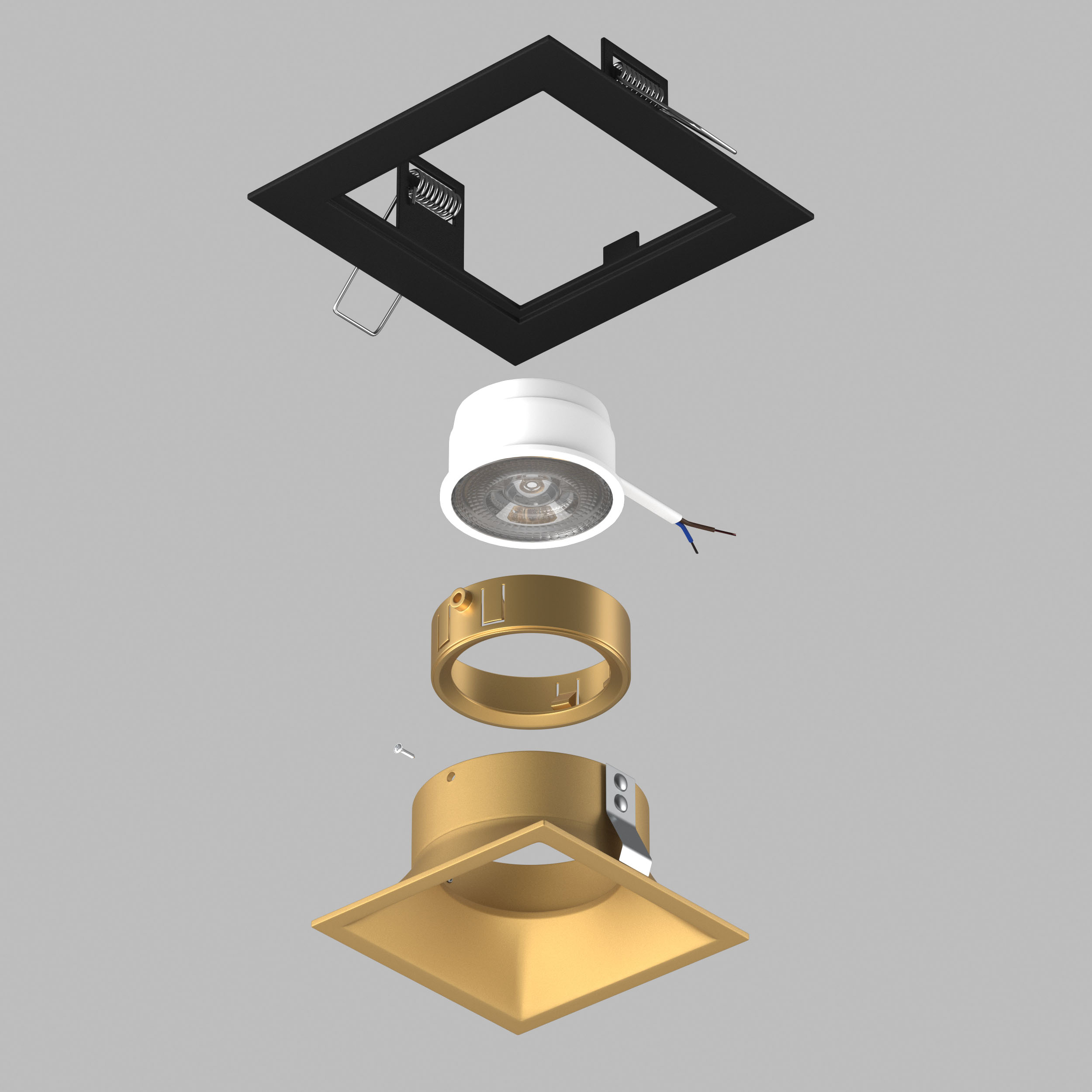 Встраиваемый светильник Lightstrar Domino D51703GMOD_LS