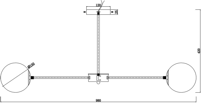 Потолочная люстра на штанге Escada 2110/8P Nickel_ESC