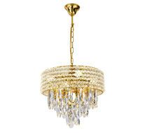 Подвесная люстра с хрустальными подвесками на цепи 140009/5P E14*40W Gold Escada ES0000013_ESC