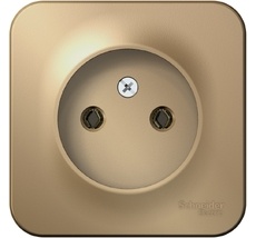 Розетка накладная без заземления (титан) Systeme Electric BLNRA000114