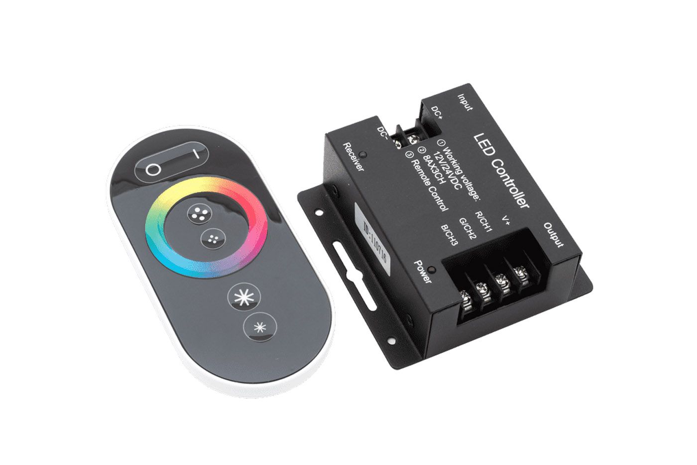 Блок управления светодиодов. SWG контроллер led Touch Deluce 24a, 12/24в. Контроллер для ленты RF-RGB-S-24a. Контроллер для РГБ ленты 12в. Контроллер RGB led Touch Black (24a,12-24v,288-576w).