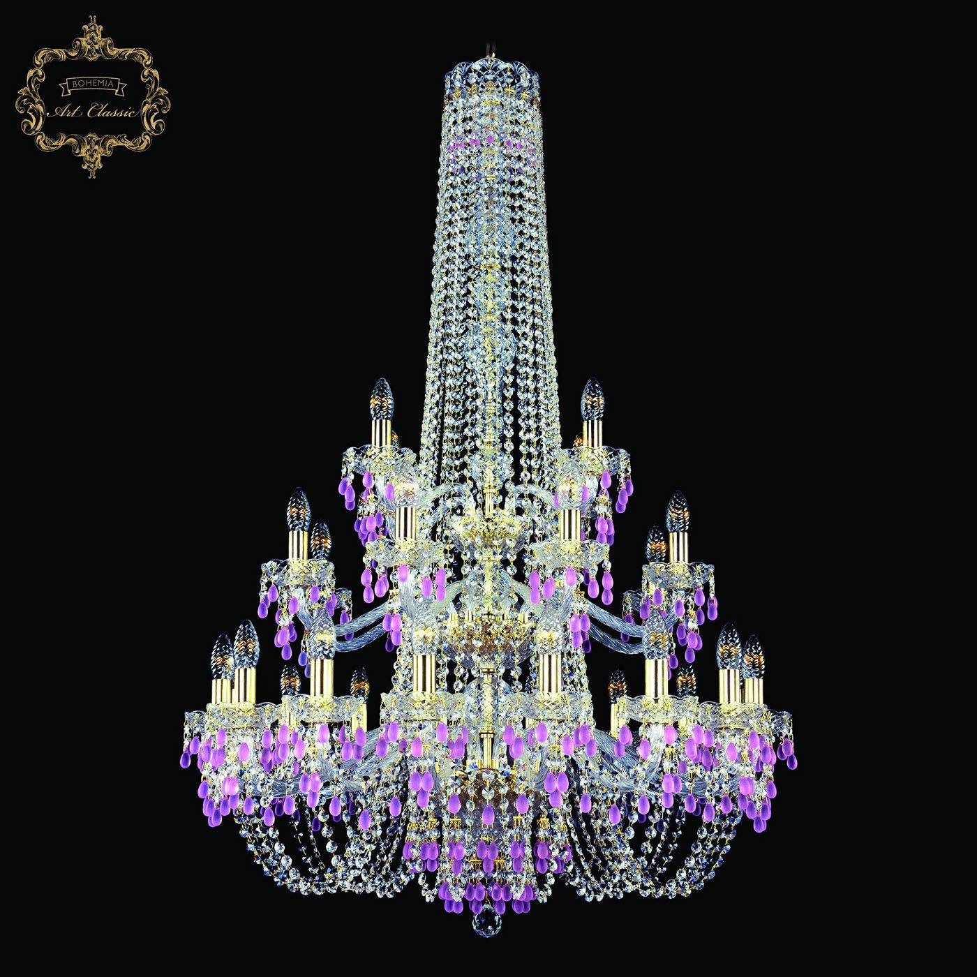 Хрустальная люстра Bohemia Art Classic 11.24.16+8+4.300.3d.h-128.Gd.V7010_BI