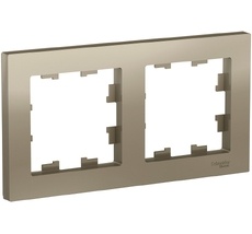 Рамка на 2 поста (шампань) Systeme Electric ATN000502