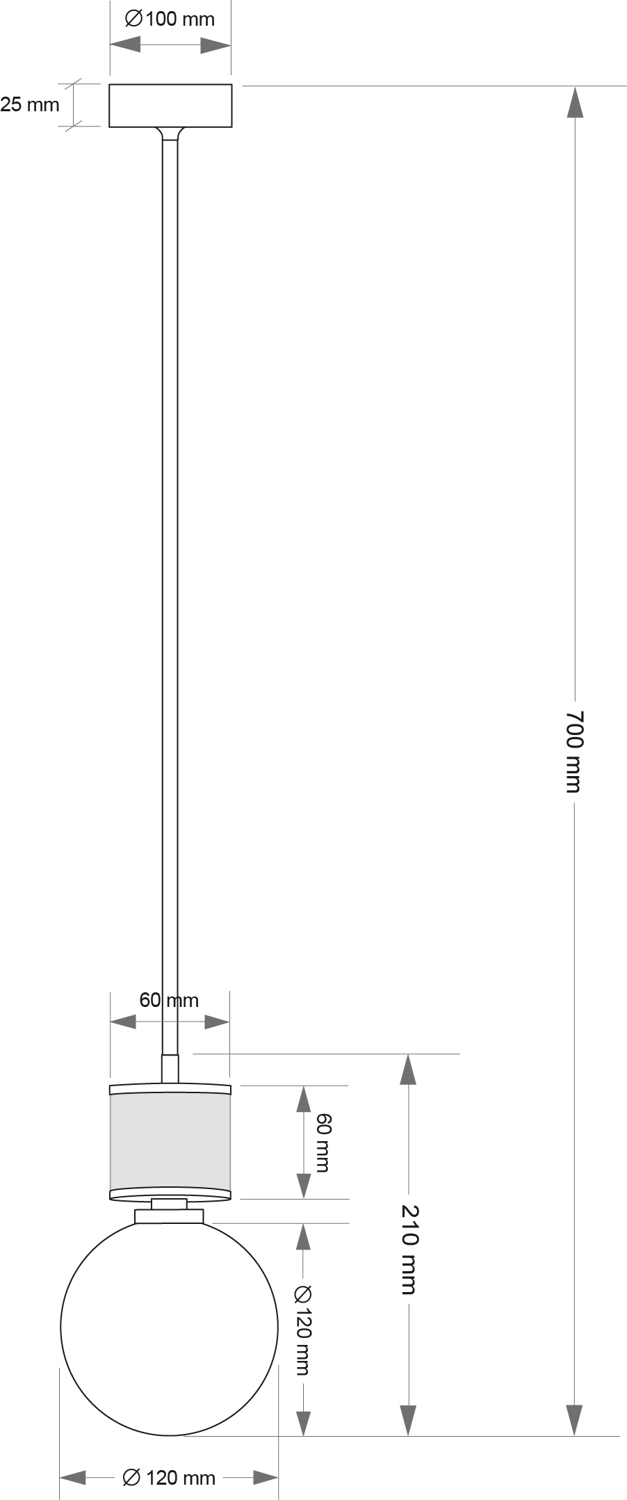 Подвесной светильник KUTEK ERBA ERB-ZW-1(ZM/2)B