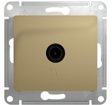 ТВ-розетка встраиваемая проходная (титан) Systeme Electric GSL000492