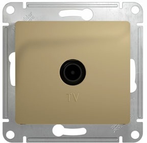 ТВ-розетка встраиваемая проходная (титан) Systeme Electric GSL000492