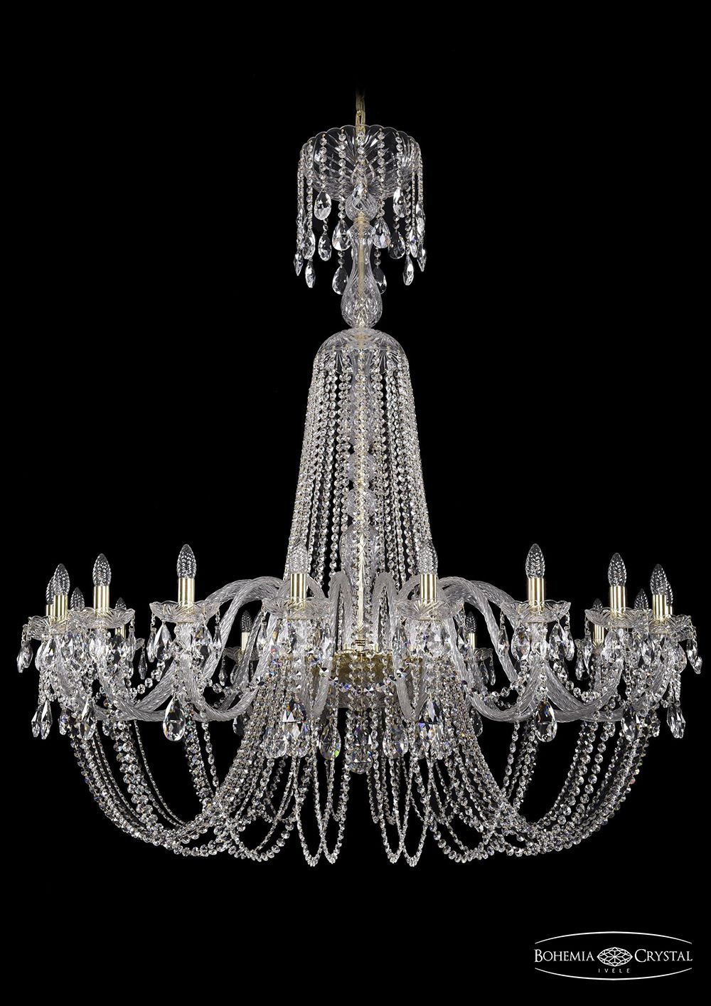 Хрустальная люстра Bohemia Ivele 1402/20/530/XL-164 G_BI