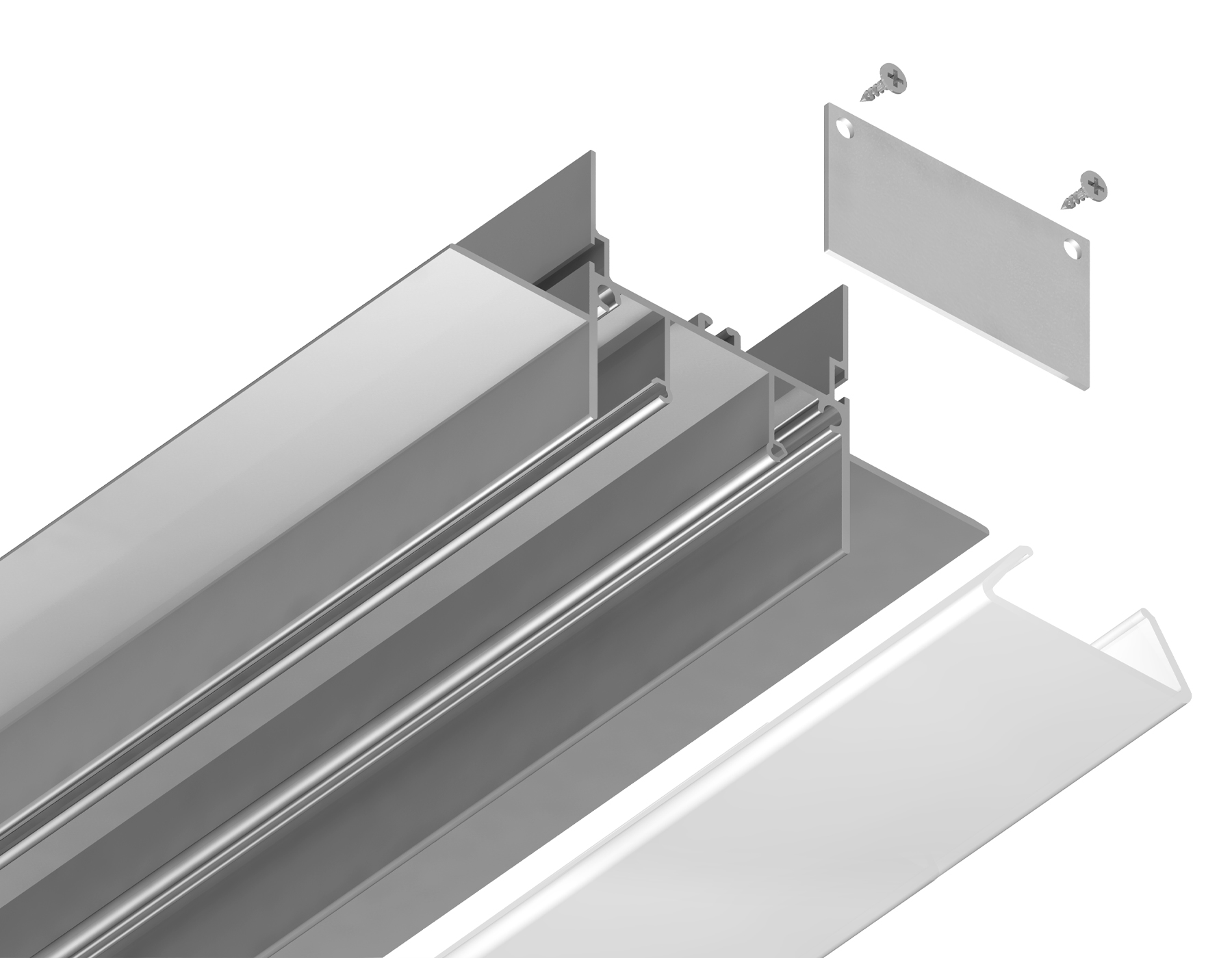 Алюминиевый профиль для натяжного потолка для ленты до 13.2мм Ambrella Light ILLUMINATION GP4000AL_AMB