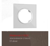 Рамка из закаленного стекла на 1 пост Arte Milano 502.01-1.silver